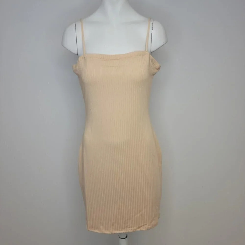 Fashion Nova Ribbed Square Neck Mini Dress